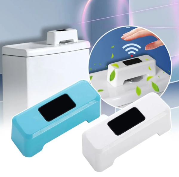 Кнопка - смыватель для бачка унитаза бесконтактная Toilet Sensor Flush (5 переходников-головок, USB зарядка) / Сенсорная кнопка для унитаза 